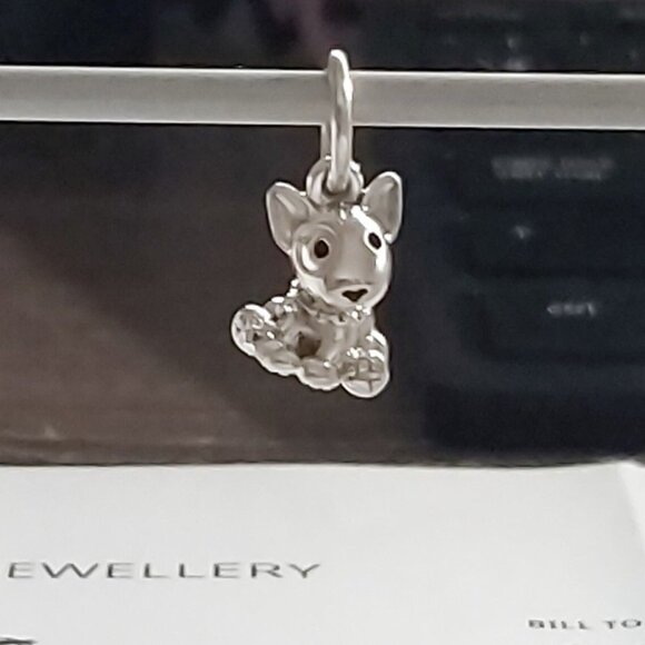 Authentic PANDORA Sterling Silver Bulldog Terrier Puppy Dangle 798010EN16 - Picture 9 of 9